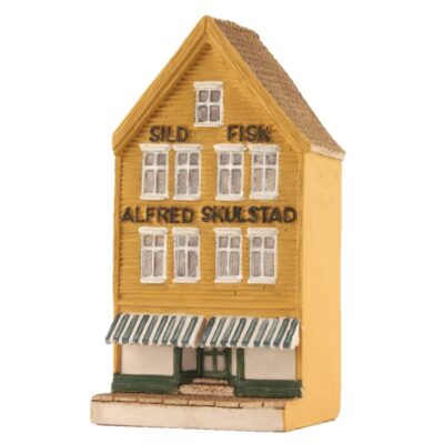 Sild Bryggen i Bergen miniatyrhus, 10 cm, håndlagd av Lillesanddesign.no