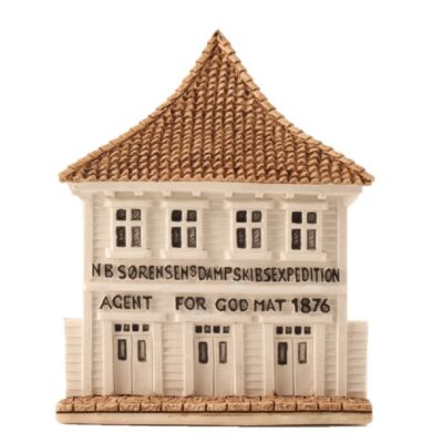 Sørensen Stavanger miniatyrhus, 11 cm, håndlagd av Lillesanddesign.no