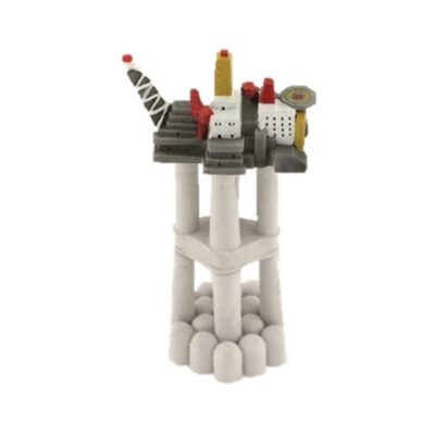 Troll gass plattform miniatyr modell, 13 cm, håndlagd av Lillesand Design AS