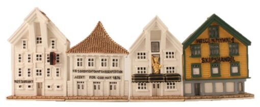 Stavanger miniatyrhus, 11 cm, håndlagd av Lillesanddesign.no