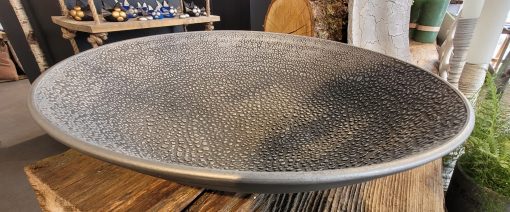 Fat med mønster i sølv og sort, 35 cm i dia - Bilde 10