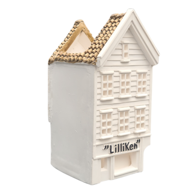 Bryggen Lilliken telyslykt, 13 cm, håndlagd av Lillesanddesign.no