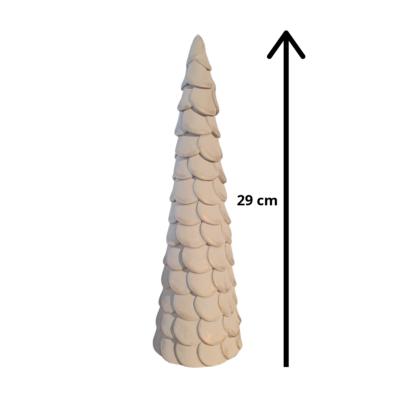 Tre, medium, beige, 29 cm er et dekorativt tre, håndlagd og håndmalt av Lise i Lillesand Design. Serien består av 3 størrelser og lages i 4 farger.